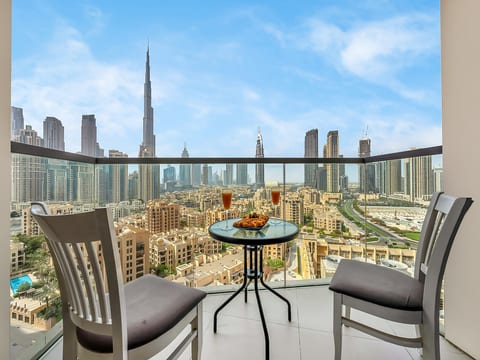 Balcony with Burj Khalifa View