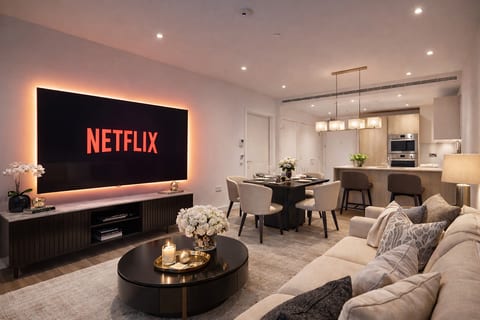 LuxuryLondonStays - Luxury Penthouse 2Bed 2Bath 2Balcony London Eye & River Views with GYM + AC