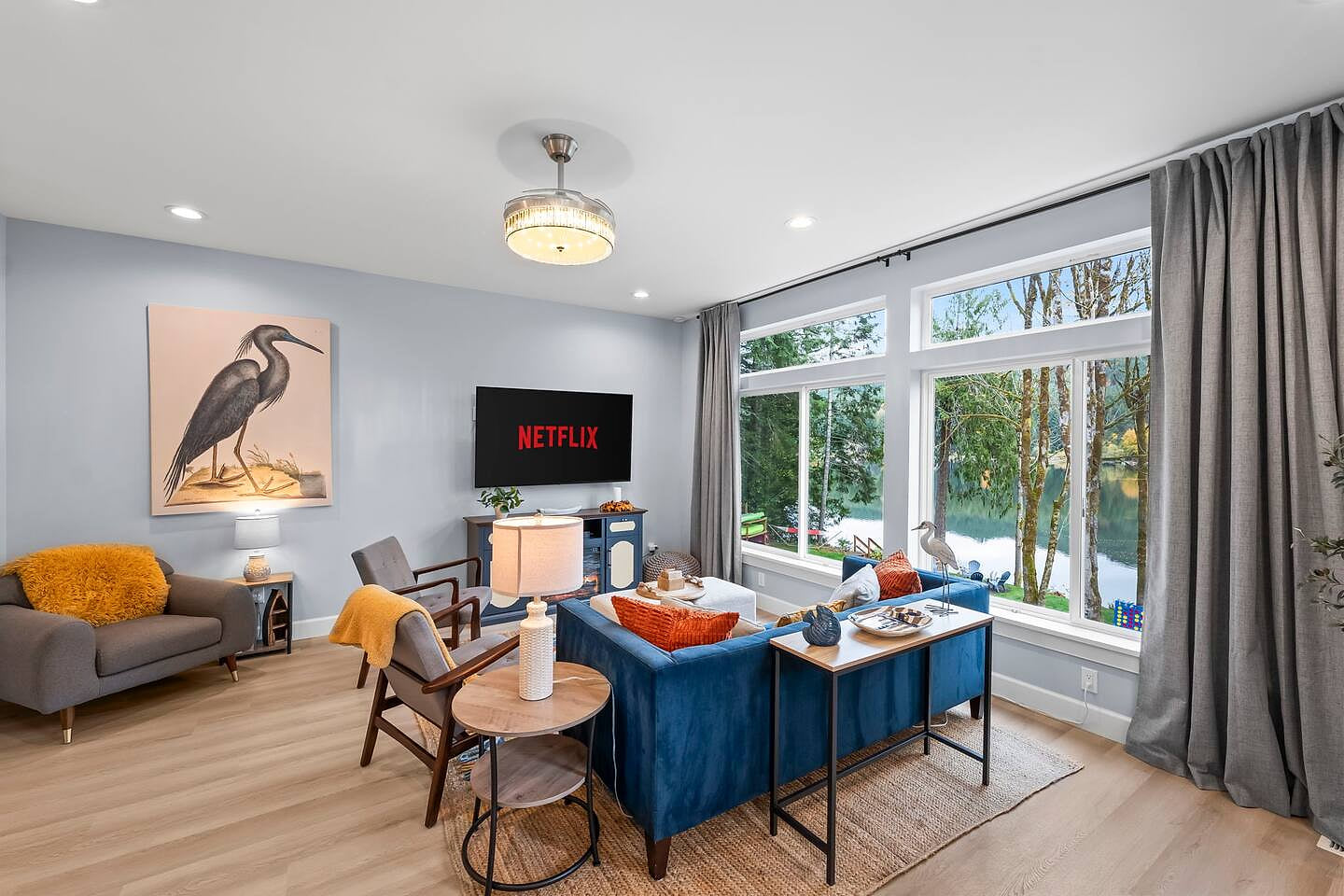 Scenic views and stylish decor create the perfect relaxation spot for your getaway!