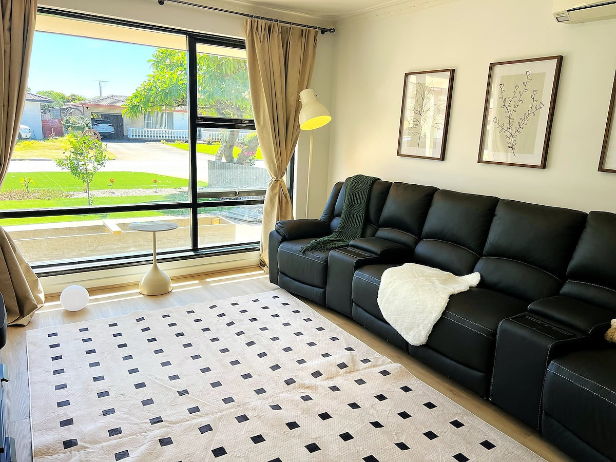 Unwind and indulge in the ultimate entertainment experience with a dedicated home theater and luxurious electric reclining chairs. Making every movie night a truly immersive and unforgettable experience. 