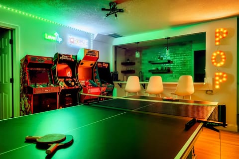 Arcade neon lights for the kids at night!