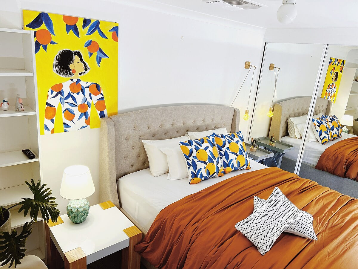  Bedroom 1 offers a king-size bed, a dedicated workspace, and a cozy seating area with a single bed and sofa. An ensuite bathroom completes this retreat. This private studio with a bedroom, living room, and bathroom has a separate entrance.
 Whole Private Holiday Resort