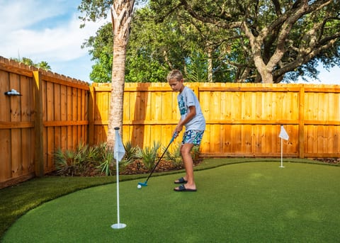 Challenge your family to a friendly competition on the private putting green.