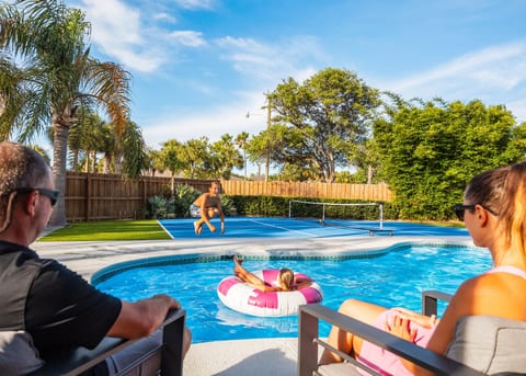 Lounge poolside while the kids splash and play.