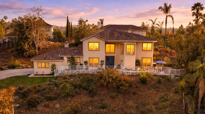 Front of the home. Huge lot with amazing views and privacy