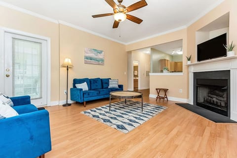 Cozy living room with a smart tv