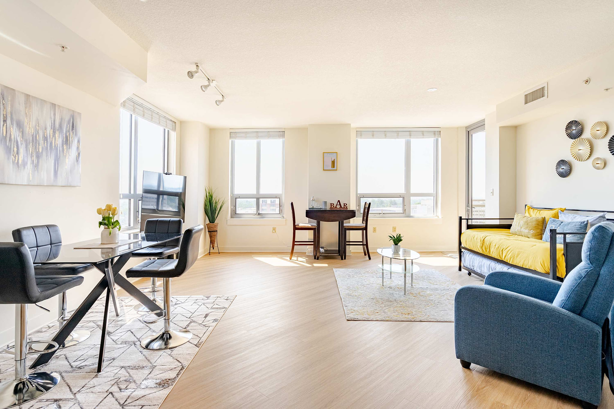 Downtown Silver Spring 2BR Skyline Balcony Suite Walkable to DC Metro LuxePad