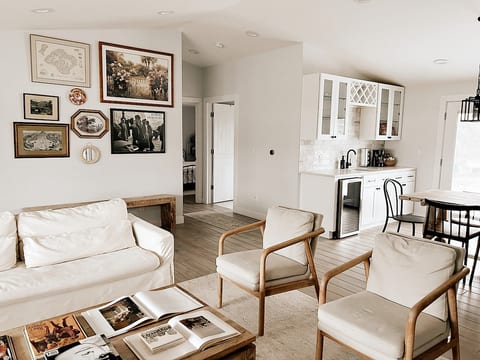 Aesthetic ranch style home with modern furnishings