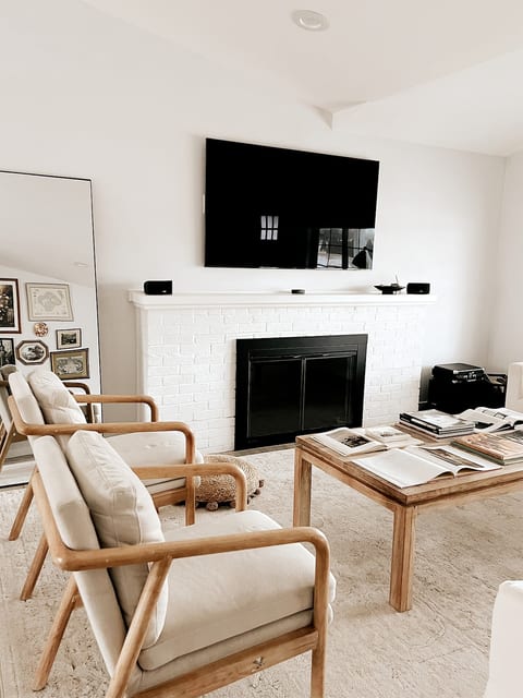 Aesthetic ranch style home with modern furnishings