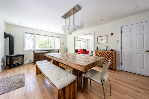 Comfortable communal dining.