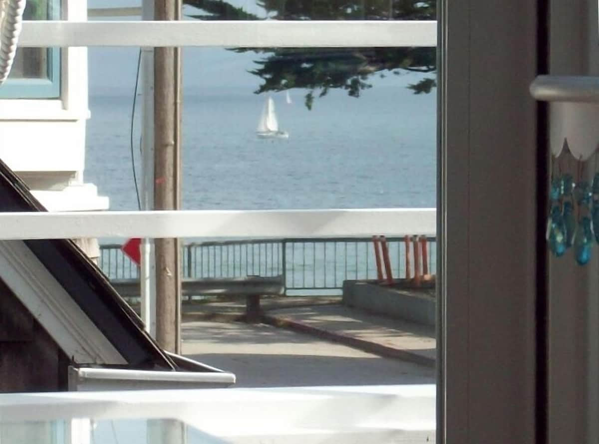 Enjoy Views of Seabright Beach from Deck, Living & Dining Rooms, & Loft Bedroom