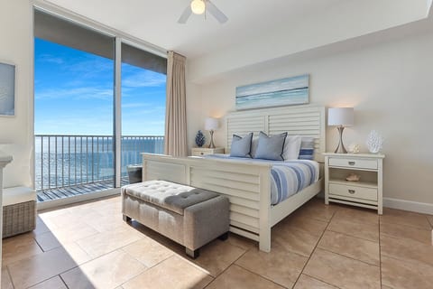 Bright Peaceful Master Bedroom With Oceanfront Views