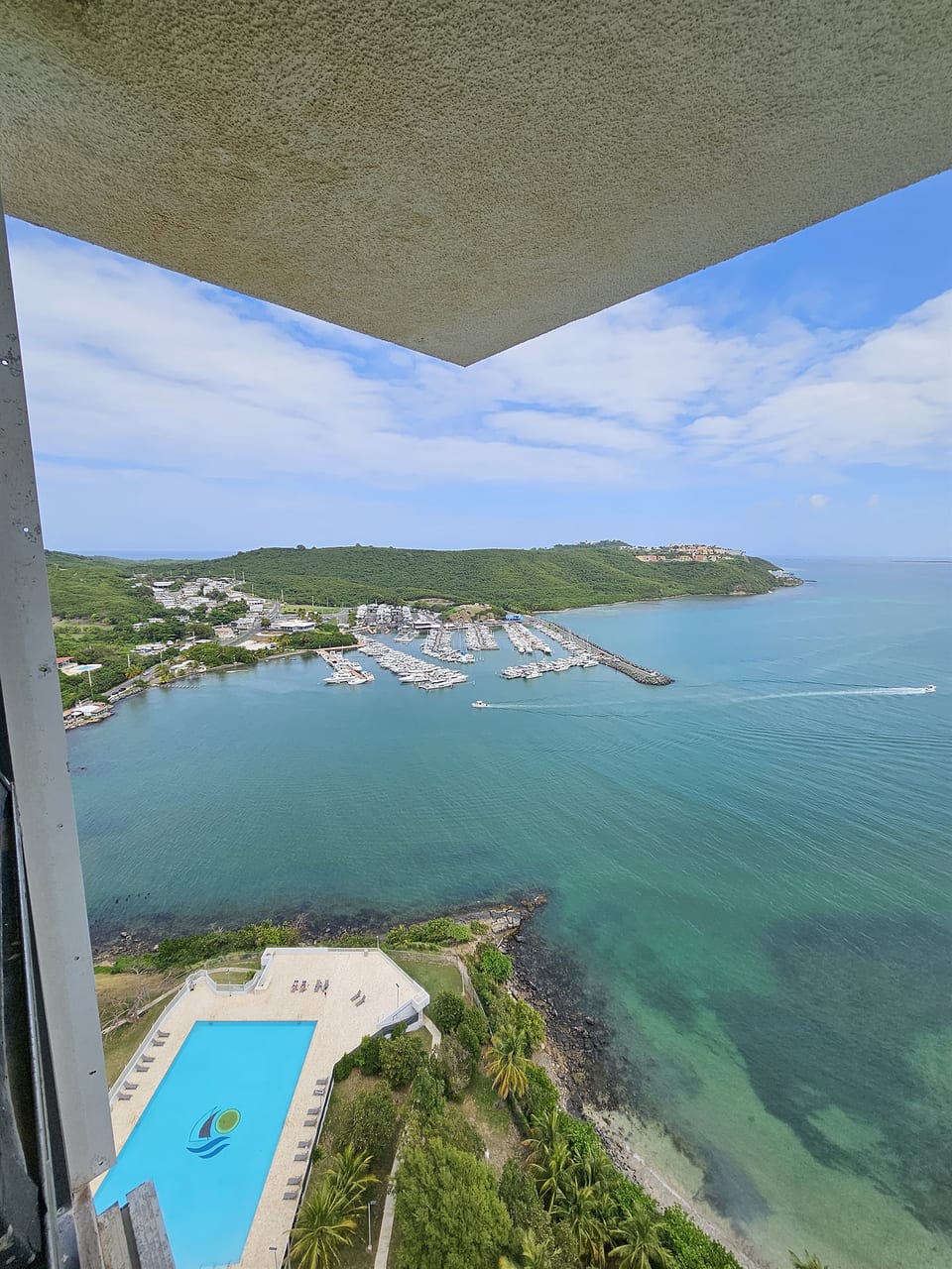 Breathtaking views of the marina and pool
