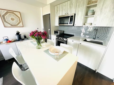 Fully stocked clean kitchen