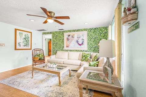 This space offers ample room for relaxation with the family for a TV night or sleeping arrangements with a pullout extra bed.