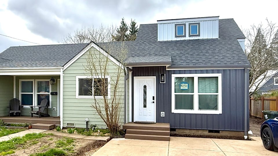 Front of townhome (green side is another AirBnB)