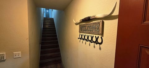 Welcome to Old Fort Loft! As you enter, keep in mind that there are a lot of steps to navigate. Not for flatlanders.