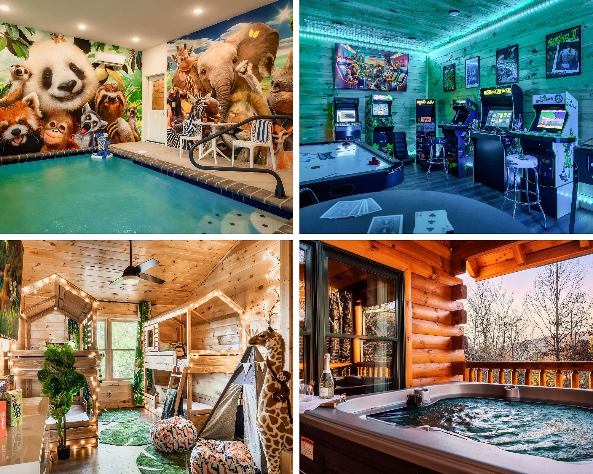 Book your next adventure at our animal themed cabin for kids!