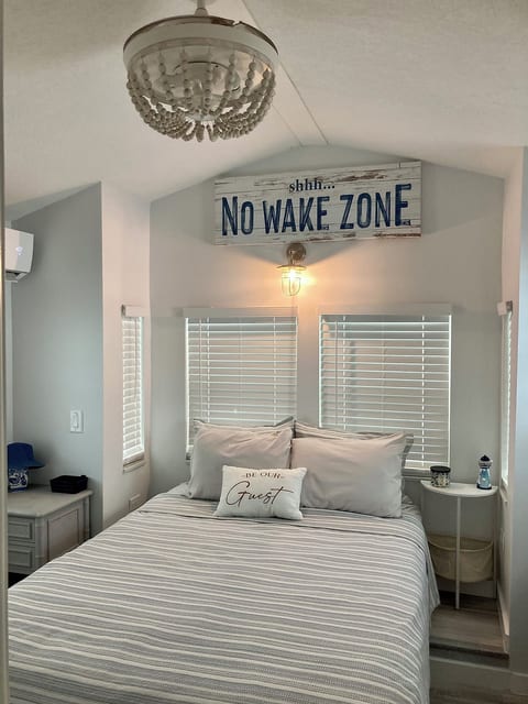 Comfortable queen size adjustable bed.
