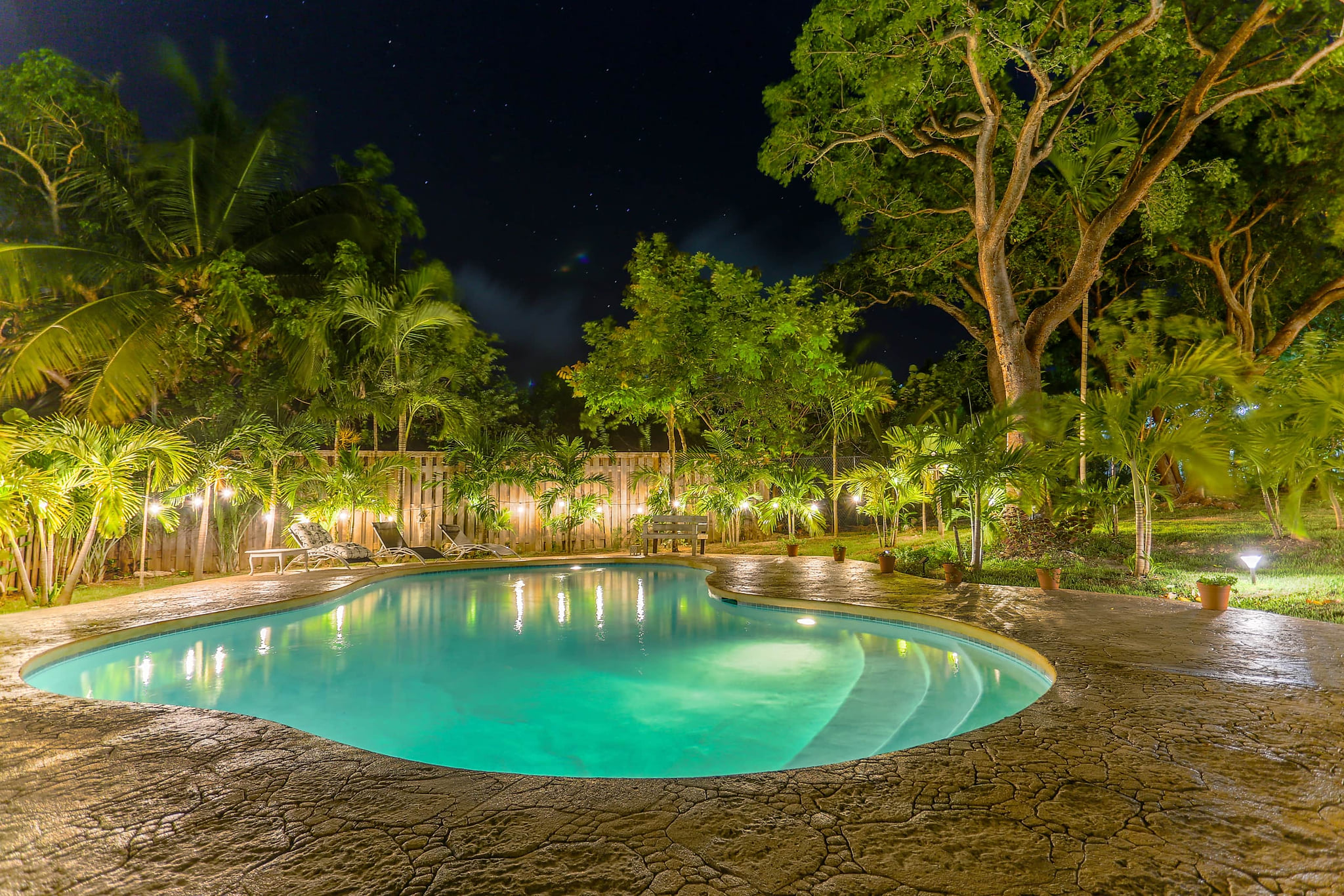 Private Pool by Night