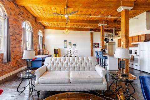 Fun Loft with Arcade Games and River Views