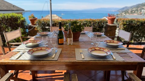 Recco-Villa degli Ulivi- Private pool and sea view
