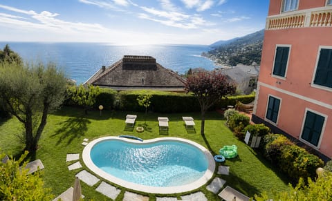 Recco-Villa degli Ulivi- Private pool and sea view