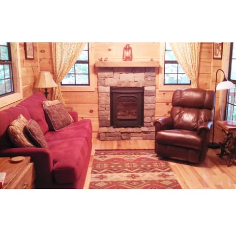 Comfy Living Room with Gas Fireplace