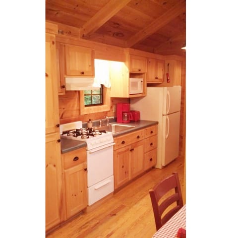 Kitchen with Stove, Microwave, Toaster, Coffeemaker, Blender, etc.