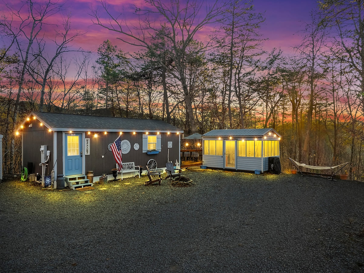Private Cabin Retreat with Fire Pit & Sunroom image 1