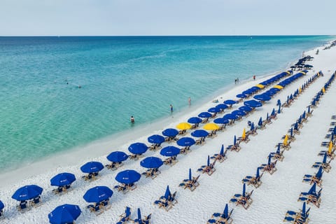Beach in front of the resort