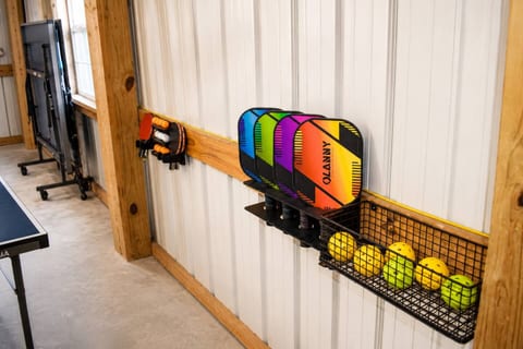 Private indoor pickleball court & game space—paddles, balls, and equipment provided for year-round play