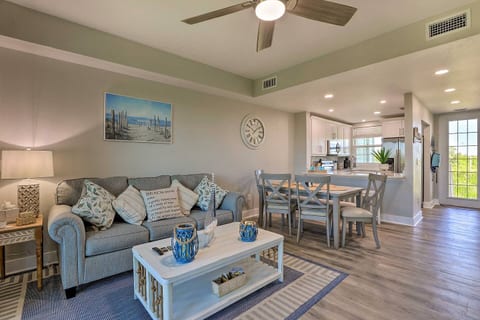 Comfortable sleeper sofa for guests while immersed in the tranquil ocean vibe!