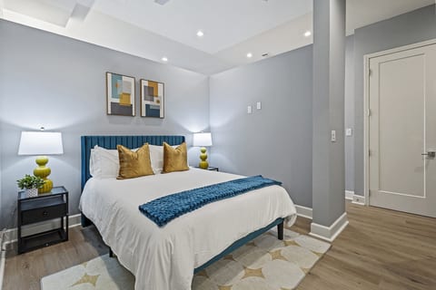 Bold hues meet clean lines in a space designed to welcome you.