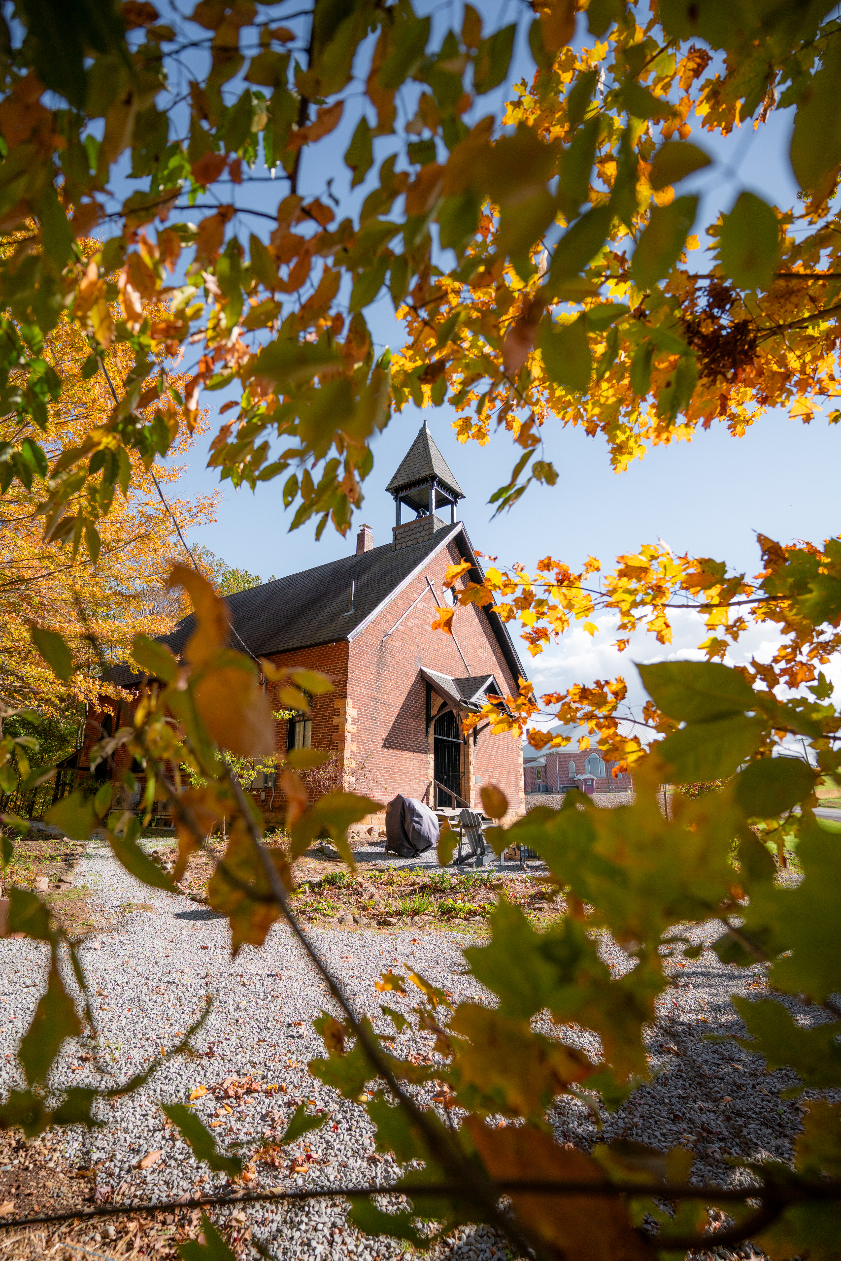 Stunning Schoolhouse Retreat | Movie Screen