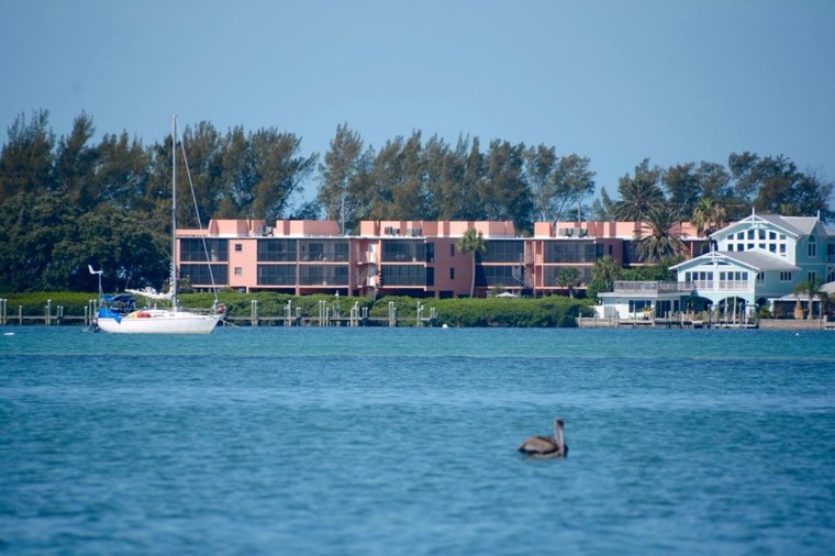 View of condo from Sarasota Bay.