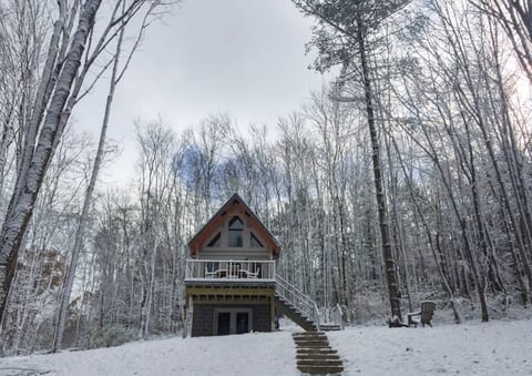 Winter is fun at the cabin!  Not far from Snow Trails skiing and tubing, too.