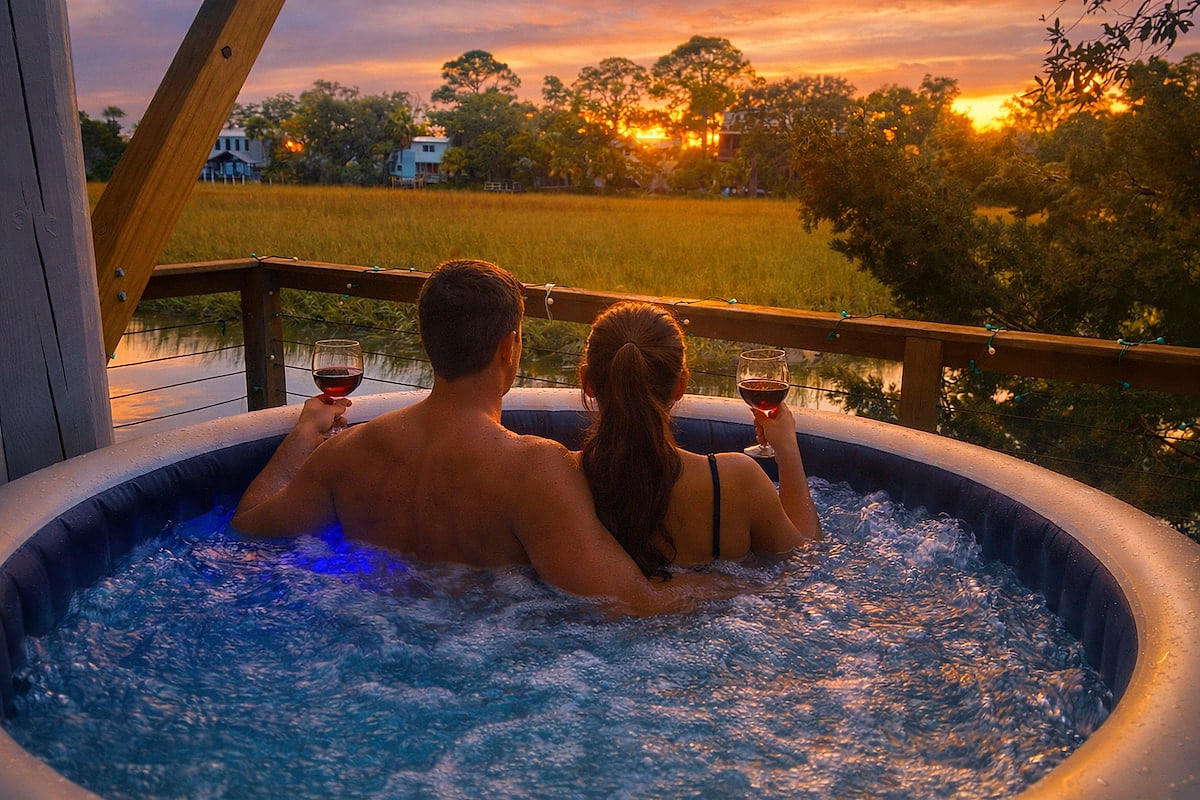 Creekside Hideaway | Hot Tub, Dock & Sunsets image 1