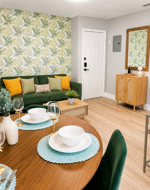 Tropical prints, bold colors, and modern touches, your stylish Havana-inspired retreat awaits.