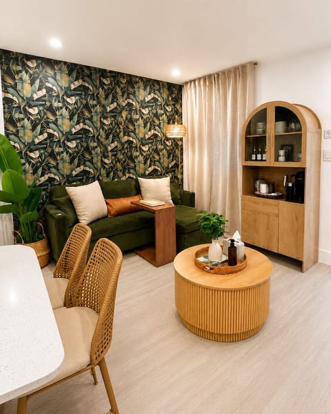 Stylish Havana-inspired living room with comfortable seating.
