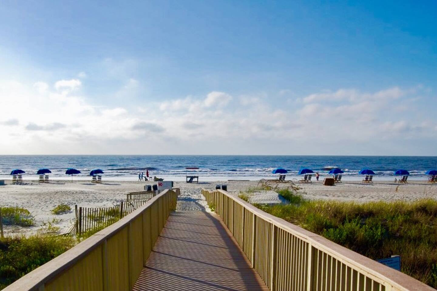 Our Villa is located in a Beachfront Beach & Golf Resort!  The Resort's Oceanfront Beach Club provides direct Beach access - 2 Boardwalks!

We Provide: Beach Chairs, Beach Wagon, Boogie Boards, Beach Umbrella, Toys  & More!  
