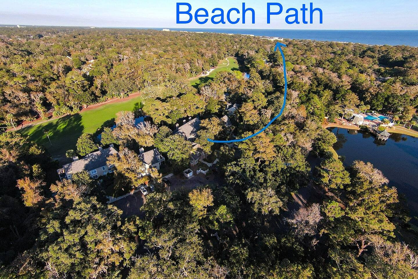 Our villa in Shipyard Resort has quick access to the beach, golf course, pool, and tennis courts!