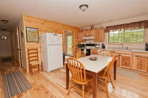 Fully equipped kitchen has everything you need to prepare meals during your stay.