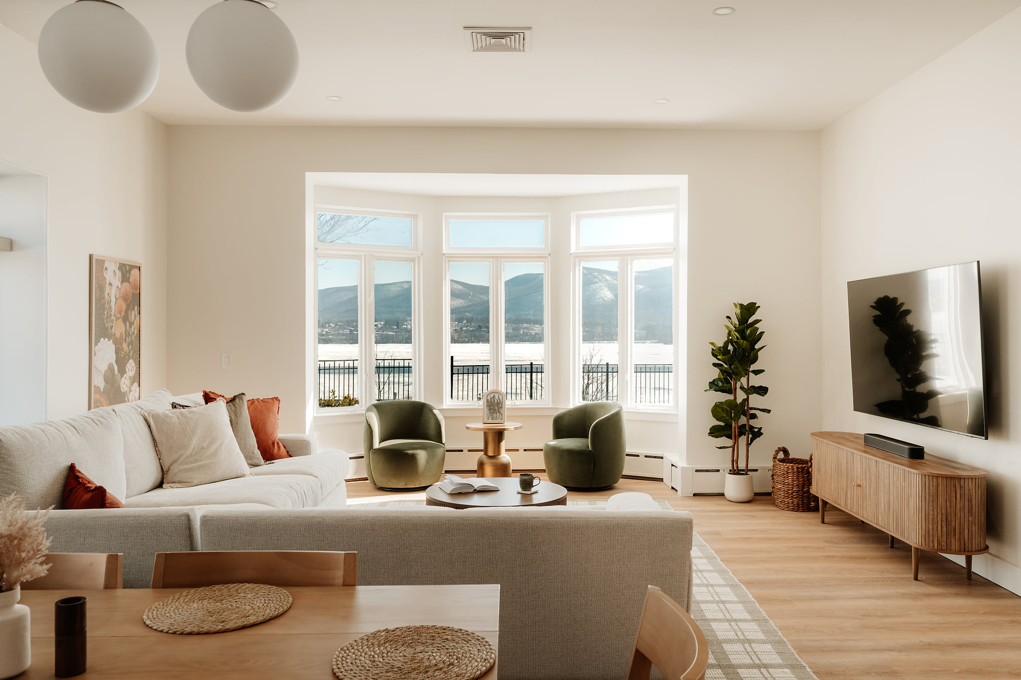 Living room view from kitchen