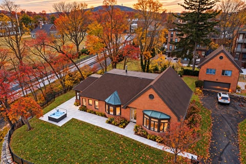 Aerial view of house
