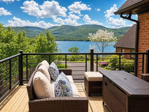 Private Deck with Hudson River Views