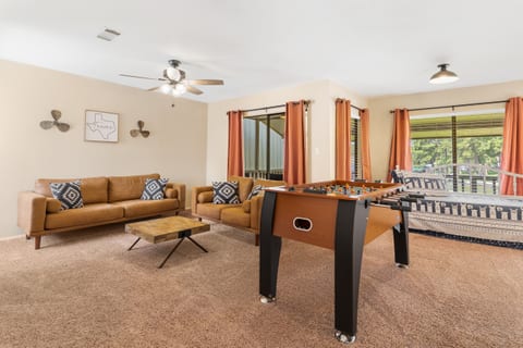 Upstairs loft with a day bed/trundle. Sleeps 2. Doors to the balcony