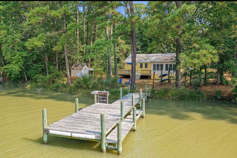 Large dock to access the water