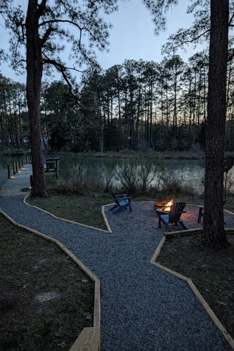 Enjoy the night under the stars by the fire pit