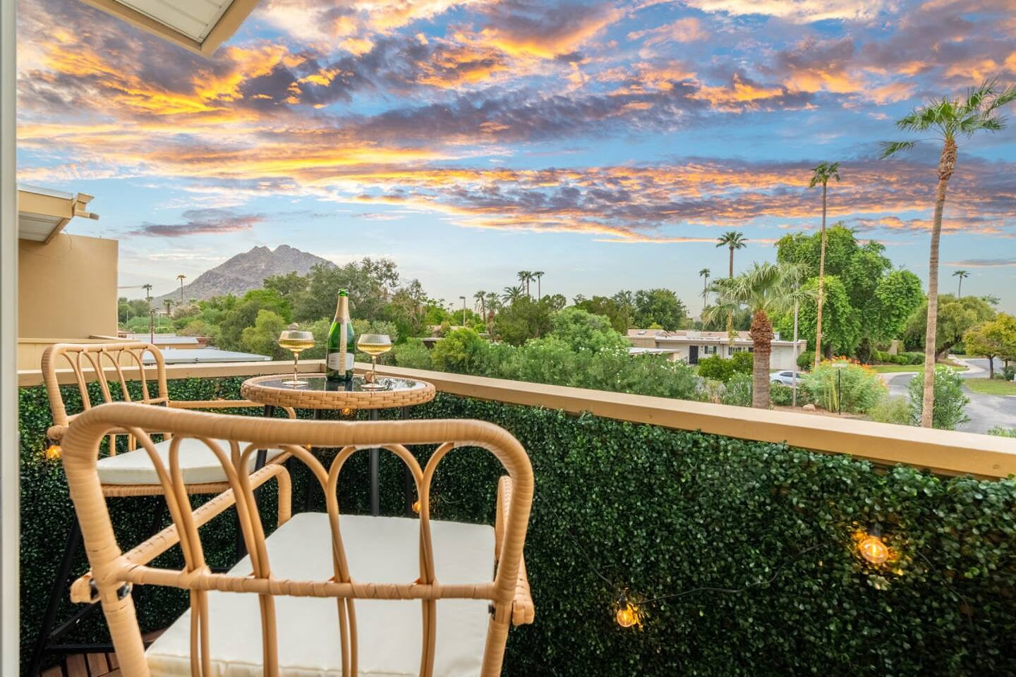 Enjoy watching the sunset over infamous Camelback mountain from your own private balcony. 